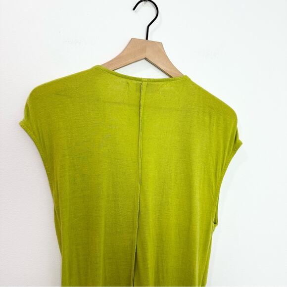 Free People Marina Maxi Dress in Citron Silk Green size Small - Picture 6 of 10